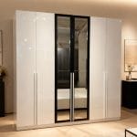 FLOYD Armoire 6 Portes  - Shiny White+Black