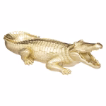 Statuette crocodile Doré, H.11 cm