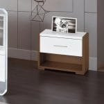 FREETOWN table de chevet IMBUA/WHITE