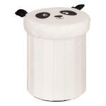 Pouf-coffre enfant Panda "Andy" Noir & Blanc, D. 30x36 cm