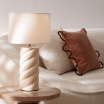 Lampe à poser "Noly" Céramique, Beige, H.44 cm