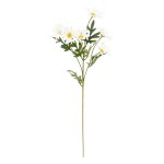 Tige artificelle de marguerite Blanc, Jaune, H.60 cm