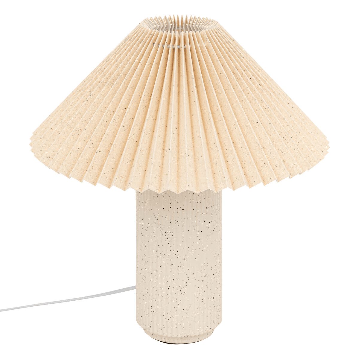 Lampe à poser "Talya" Porcelaine, Beige, H.38 cm