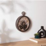 Horloge "Awa" Marron, D.27 cm