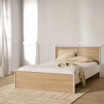 PALANTE -  Lit 140 x 190/200 cm  décor bois.  3509L240