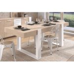Travis table à manger JACKSON OAK / WHITE 0398TABL