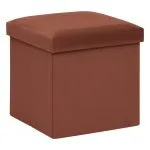 Pouf pliant "Tess" Velours, Ambre