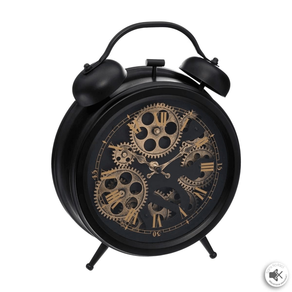 Horloge à poser "Janis" Noir, H.34 cm