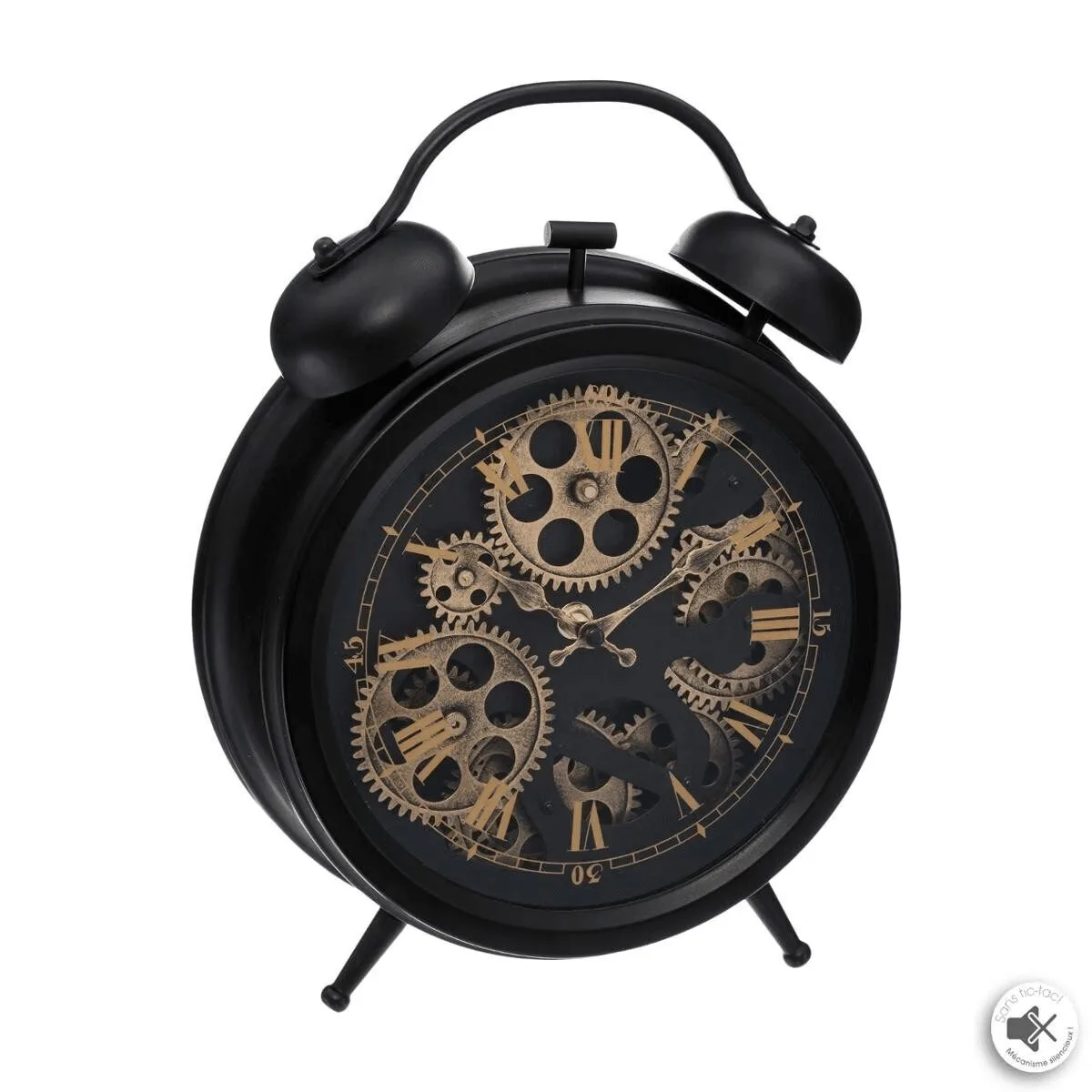 Horloge à poser "Janis" Noir, H.34 cm
