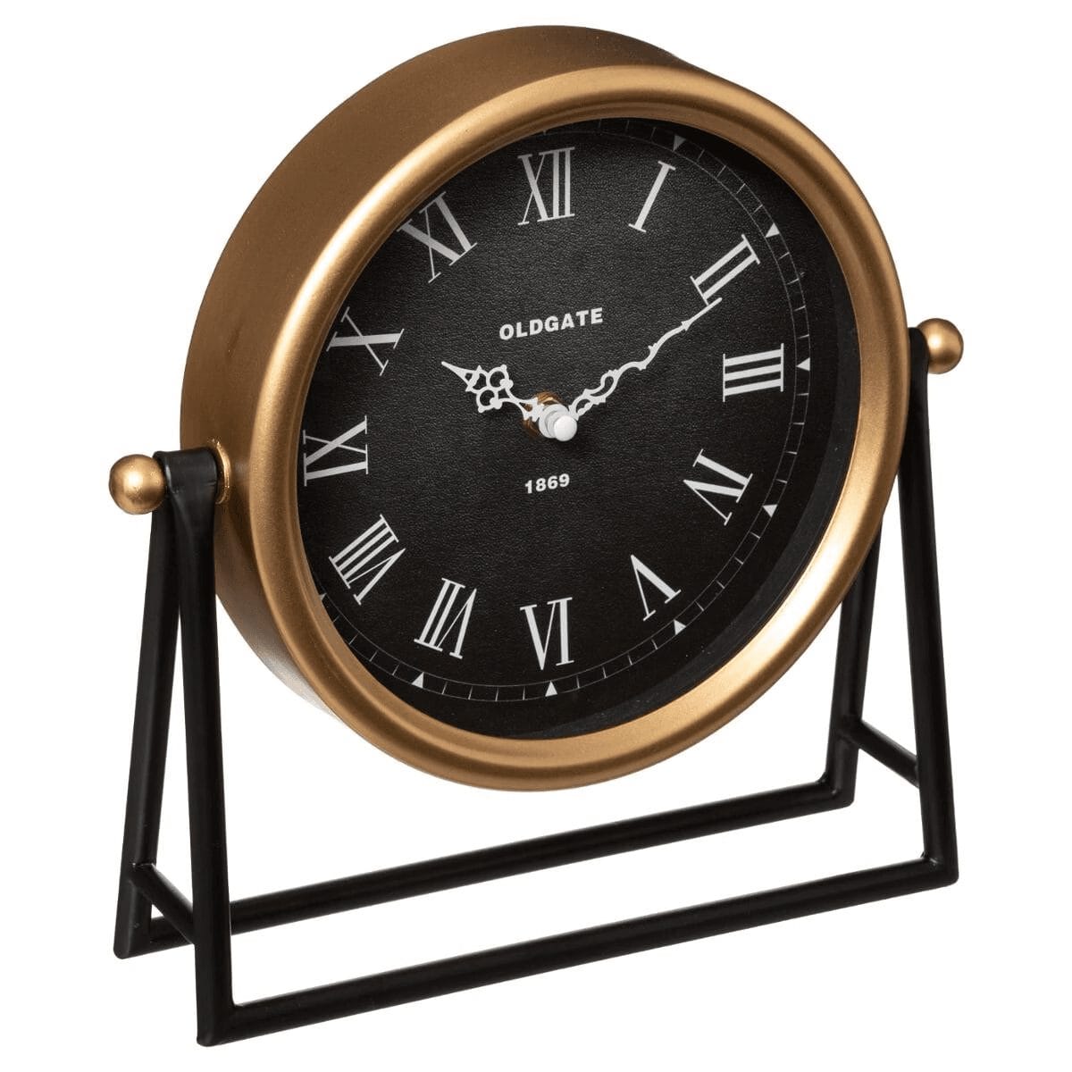 Horloge à poser "Luca" Noir, 26x26 cm