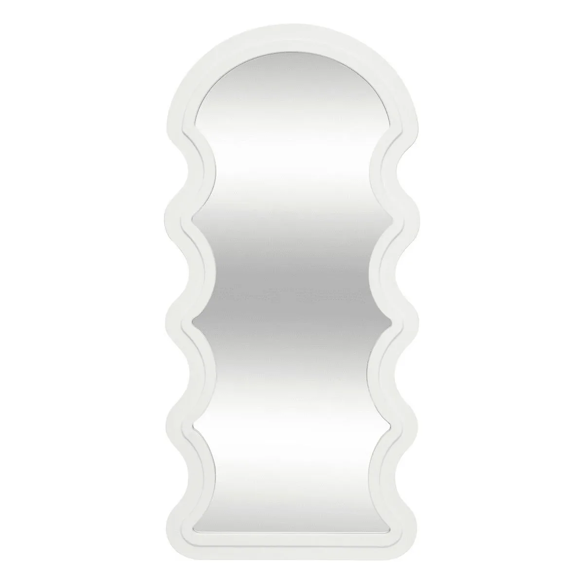 Miroir Vague "Emily" Blanc, 114x54 cm