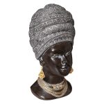 Statuette tête de femme H.27 cm
