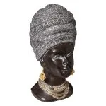 Statuette tête de femme H.27 cm