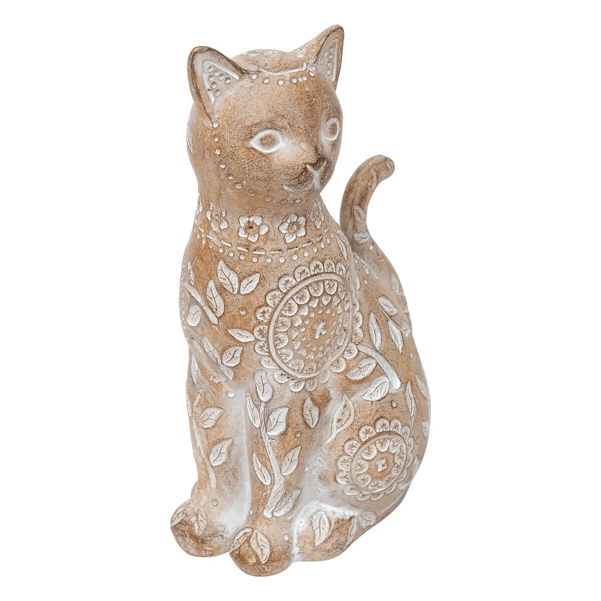 Statuette Chat "Lindo" Beige, H.18,5 cm