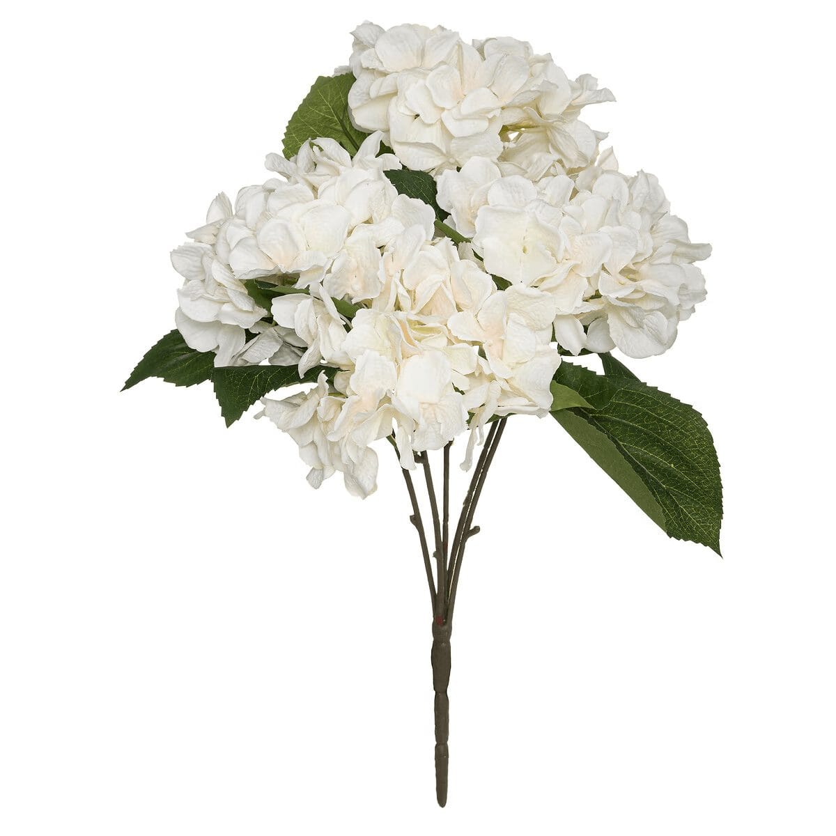 Bouquet hortensias artificiels H.42 cm - Blanc