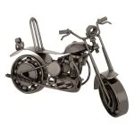 Décoration moto "Imran" Argent, L.20 cm