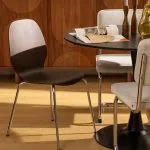 OURO Chaise  Hévéa et Noyer Marron