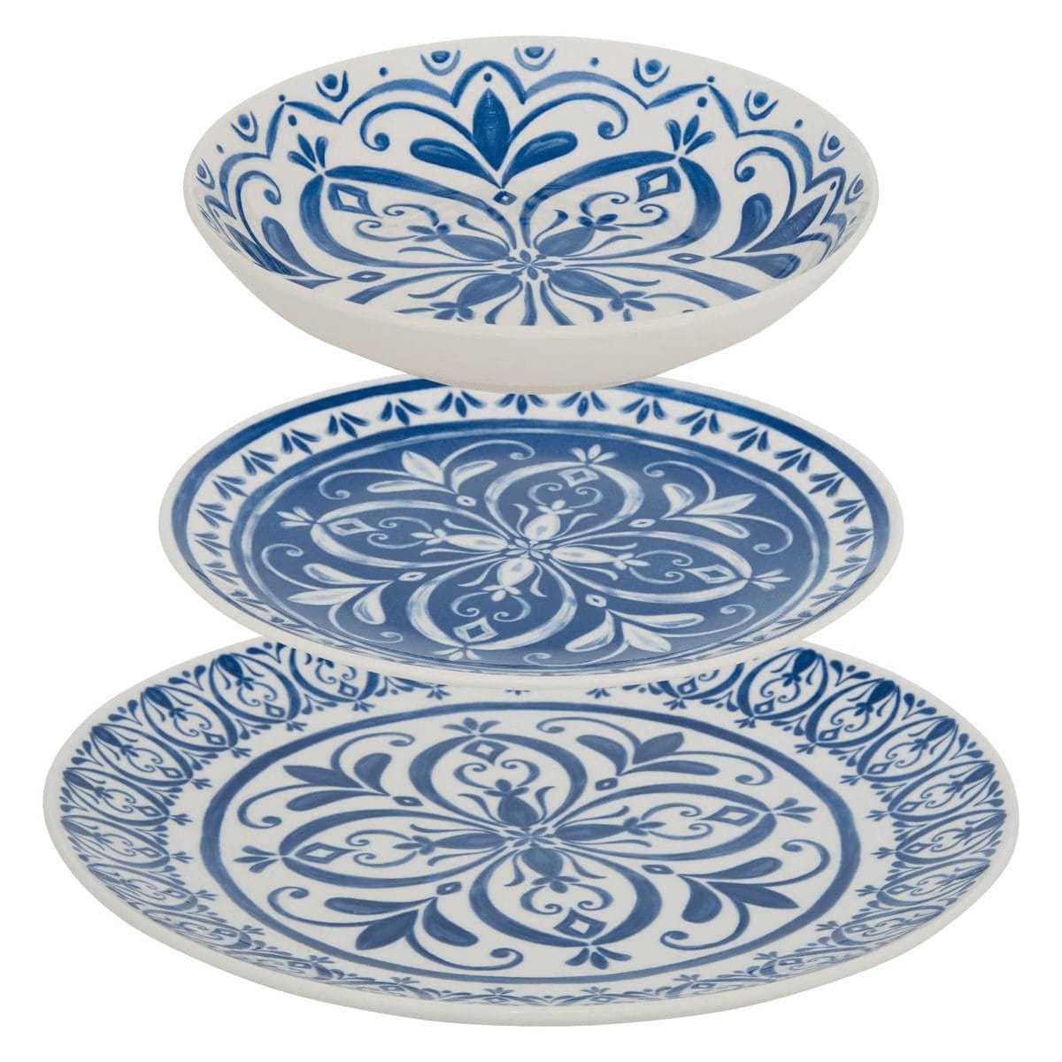 Service de table "Manon" Porcelaine, 12 Pièces, Bleu