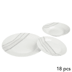 Service de table "Lignes" 18 Pièces, Blanc
