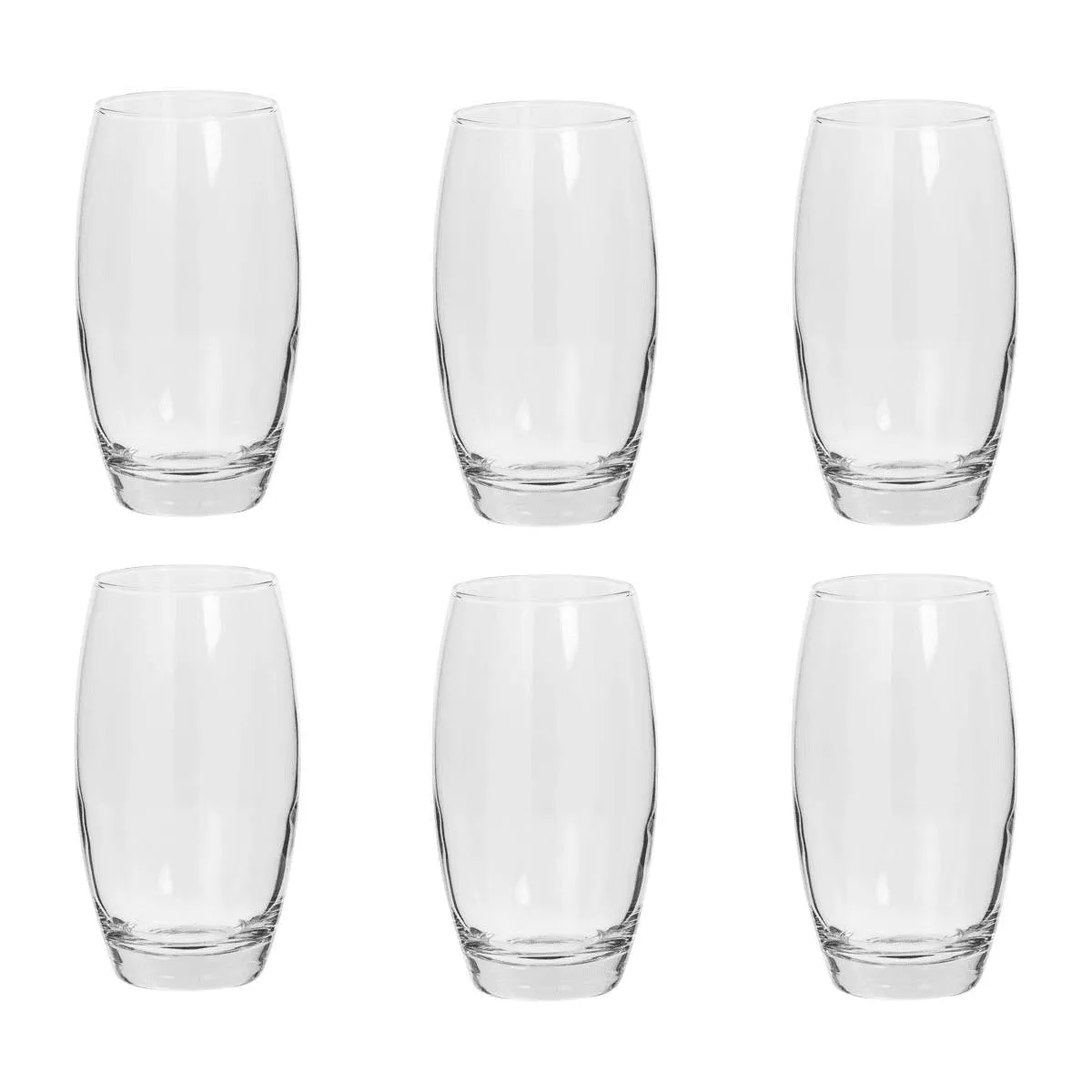 Lot de 6 gobelets hauts "Cesari'Eau" 510 ml, Transparent