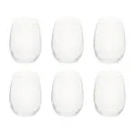 Lot de 6 gobelets bas "Nic'Eau" Verre, 440 ml, Transparent