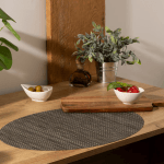 Set de table ovale "Maoli" Noir, 48x35 cm