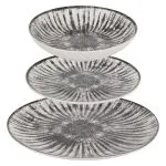 Service de table "Lucie" Porcelaine, 12 Pièces, Gris