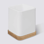 Pot à brosses à dents en résine, Blanc Naturéo