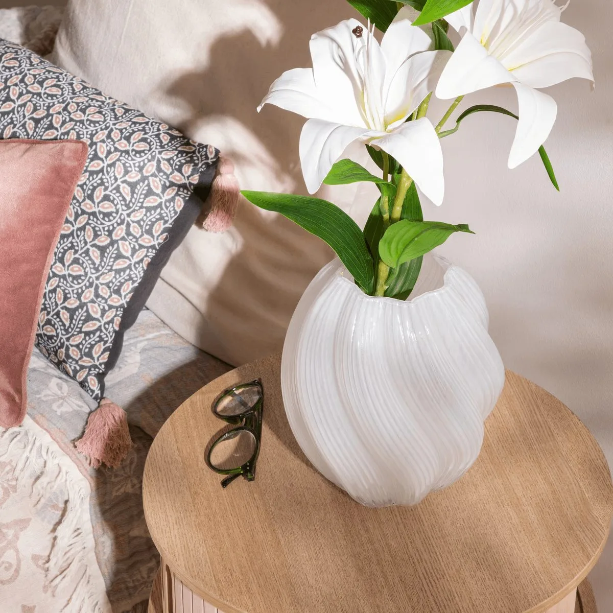 Vase "Valma" Blanc, H. 21 cm