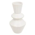 Soliflore forme "Soleya" Céramique, Blanc, D.7 cm