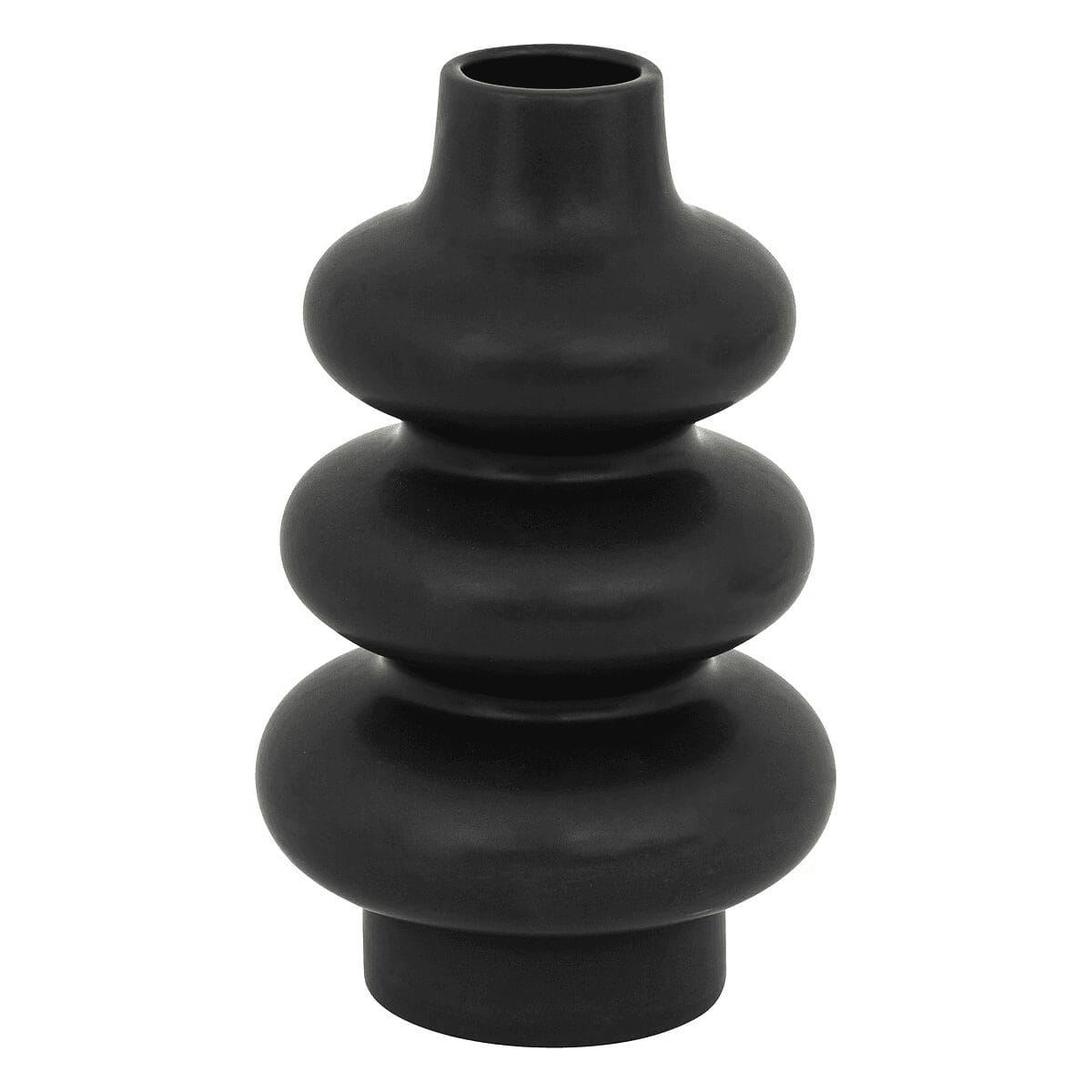 Vase céramique "Clothilde" Noir, H.25 cm