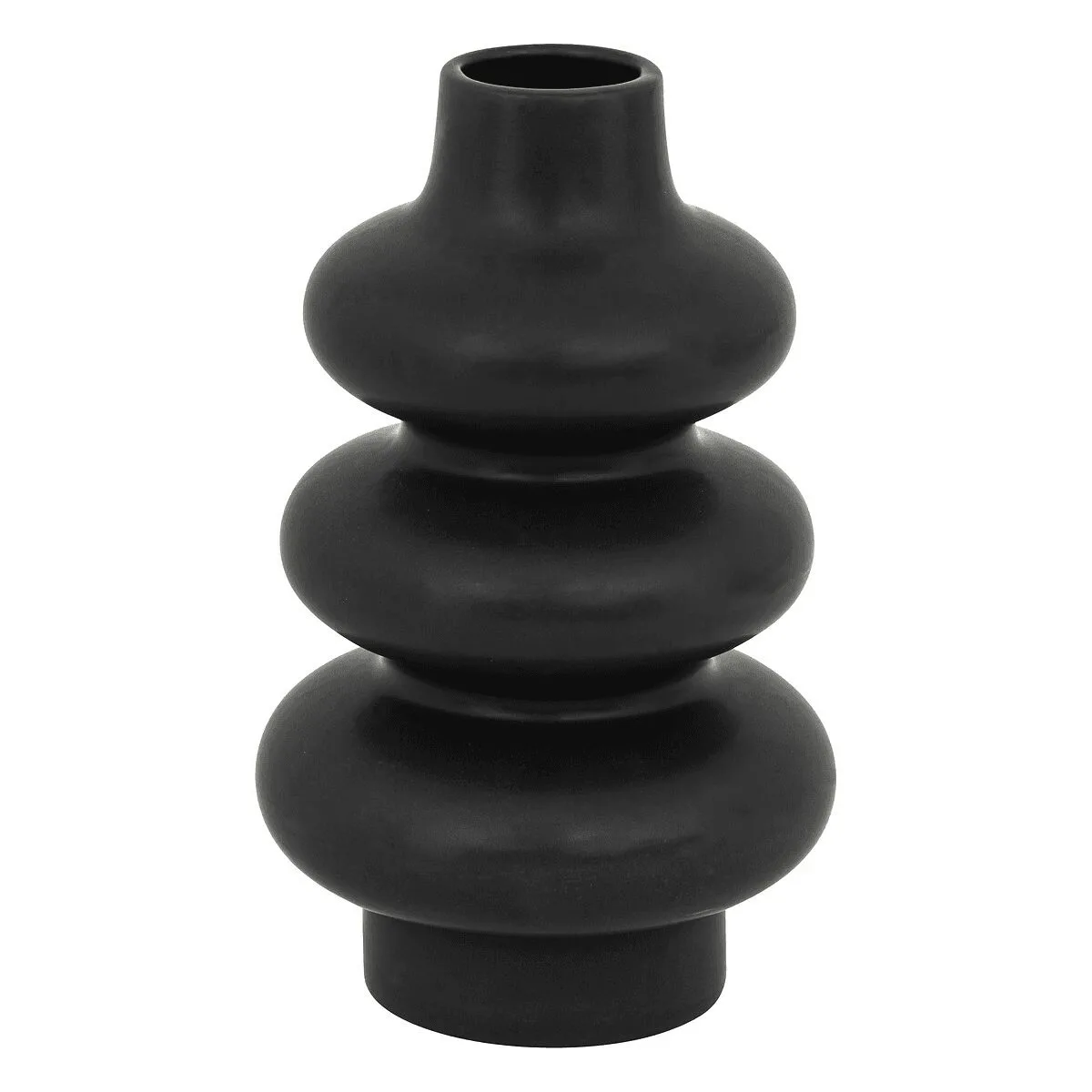 Vase céramique "Clothilde" Noir, H.25 cm