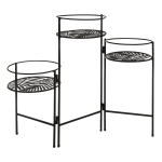 Set de 3 portes plantes Noir, L.49 cm