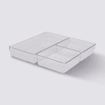 3 organisateurs plastique, Transparent