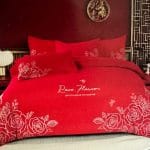 ROSE FLOWER drap en coton 4 pcs