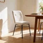 ALICE Chaise en tissu Blanc