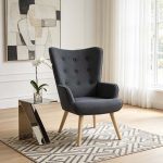 NELLE Fauteuil  1 place en tissu  Gris