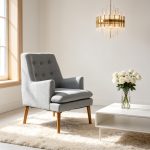 SANDRA Fauteuil 1 place en tissu Gris