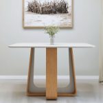SINTONIA - table L120 cm  ALMOND CLEAN/OFF WHITE/ALMOND CLEAN.