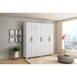 Armoire PRATICO 6 portes – Blanc