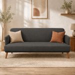 LIMA canapé lit 3 places en tissu Gris fonce (LAF-173N114S-P4)