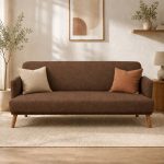 LIMA canapé lit 3 places en tissu marron (LAF-173N114S-P3)
