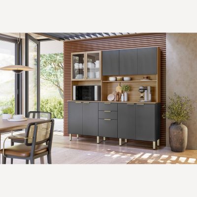 cuisine AMORA amande gris 4 carre